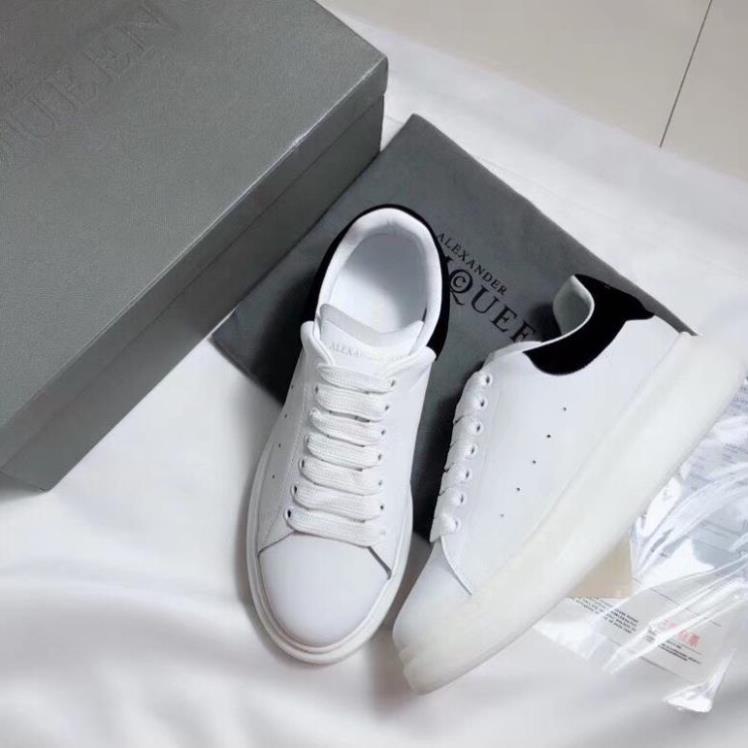 Giày thể thao mcqueen gót đen ❤️full bill + box❤️ giày Mcqueen gót nhung đen nam nữ đủ size