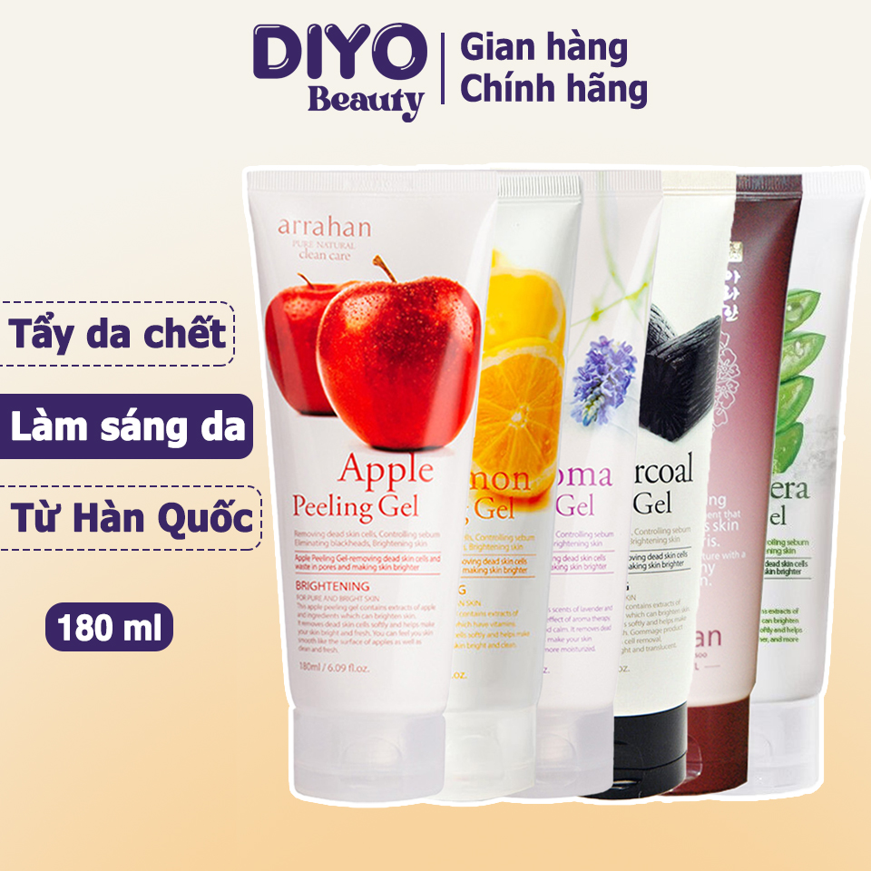 Gel tẩy da chết Arrahan Pelling Gel Apple, Lemon, Aroma, Charcoal, Hangban Arrahan Soo - DIYO Beauty