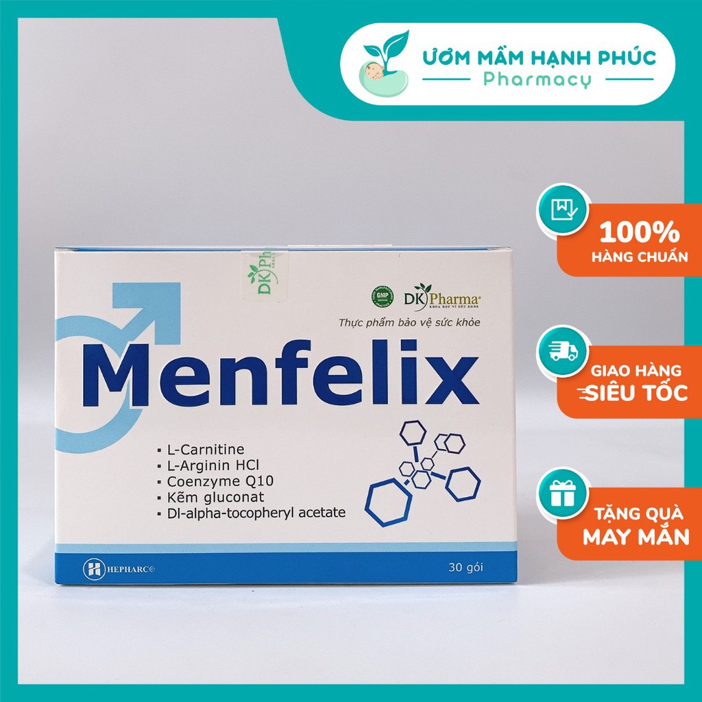 Menfelix - tăng thụ thai, tinh trùng yếu sẽ tăng chất lượng và số lượng, hỗ trợ vô sinh hiếm muộn