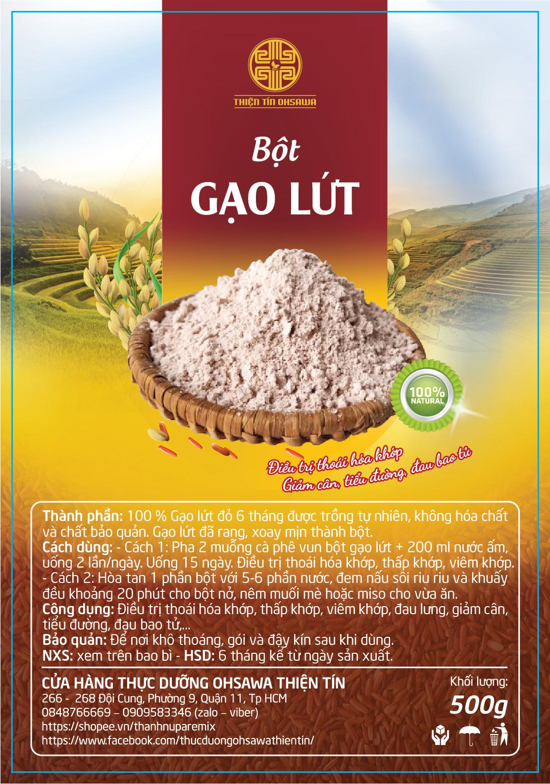 Bột gạo lứt gói 500g
