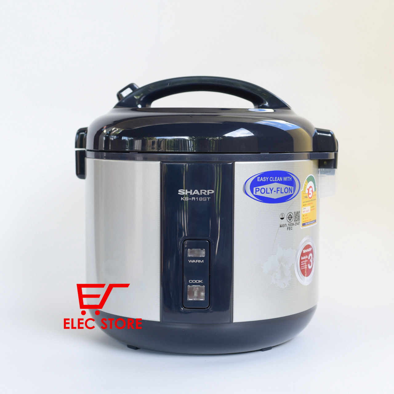 Nồi cơm điện nắp gài sharp ks-r18st 1.8 lít thái lan -