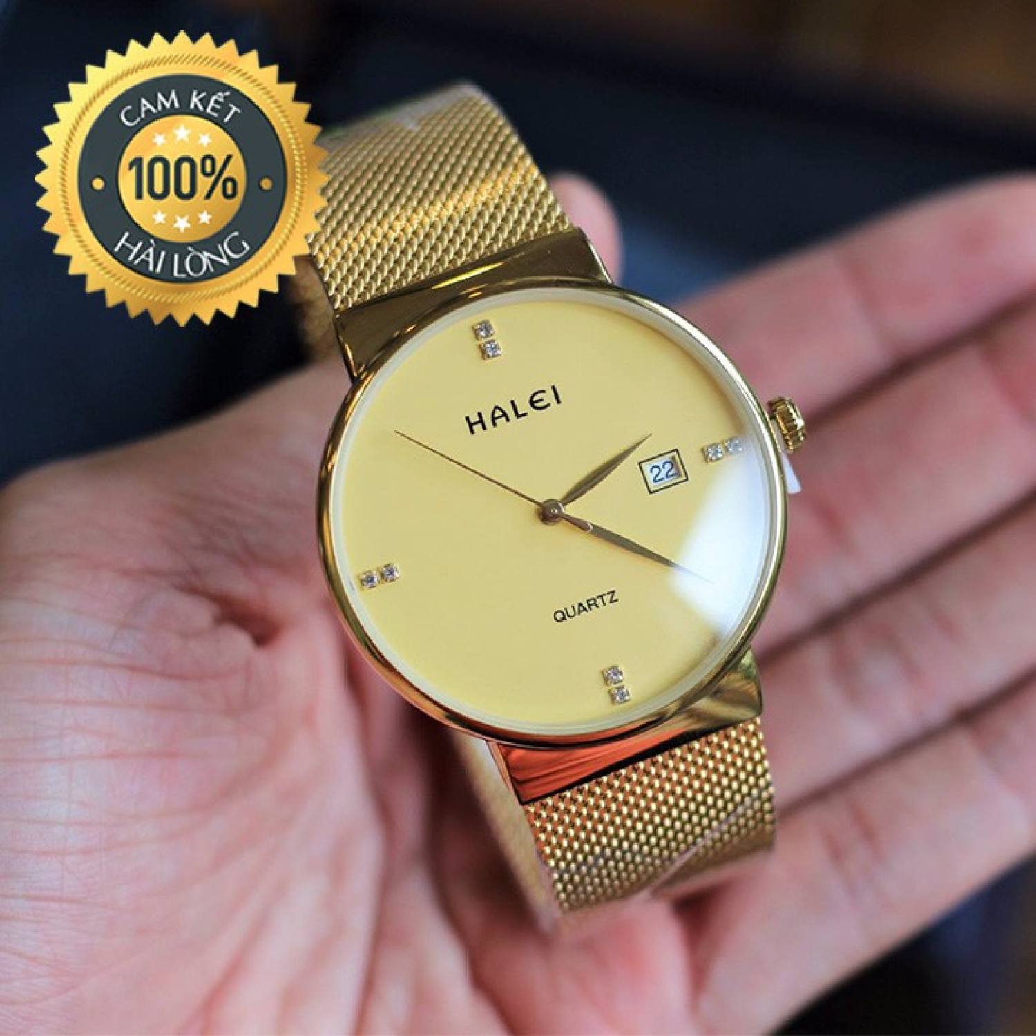 Đồng Hồ Nam HALEI Dây Lưới Đẳng Cấp Sang Trọng