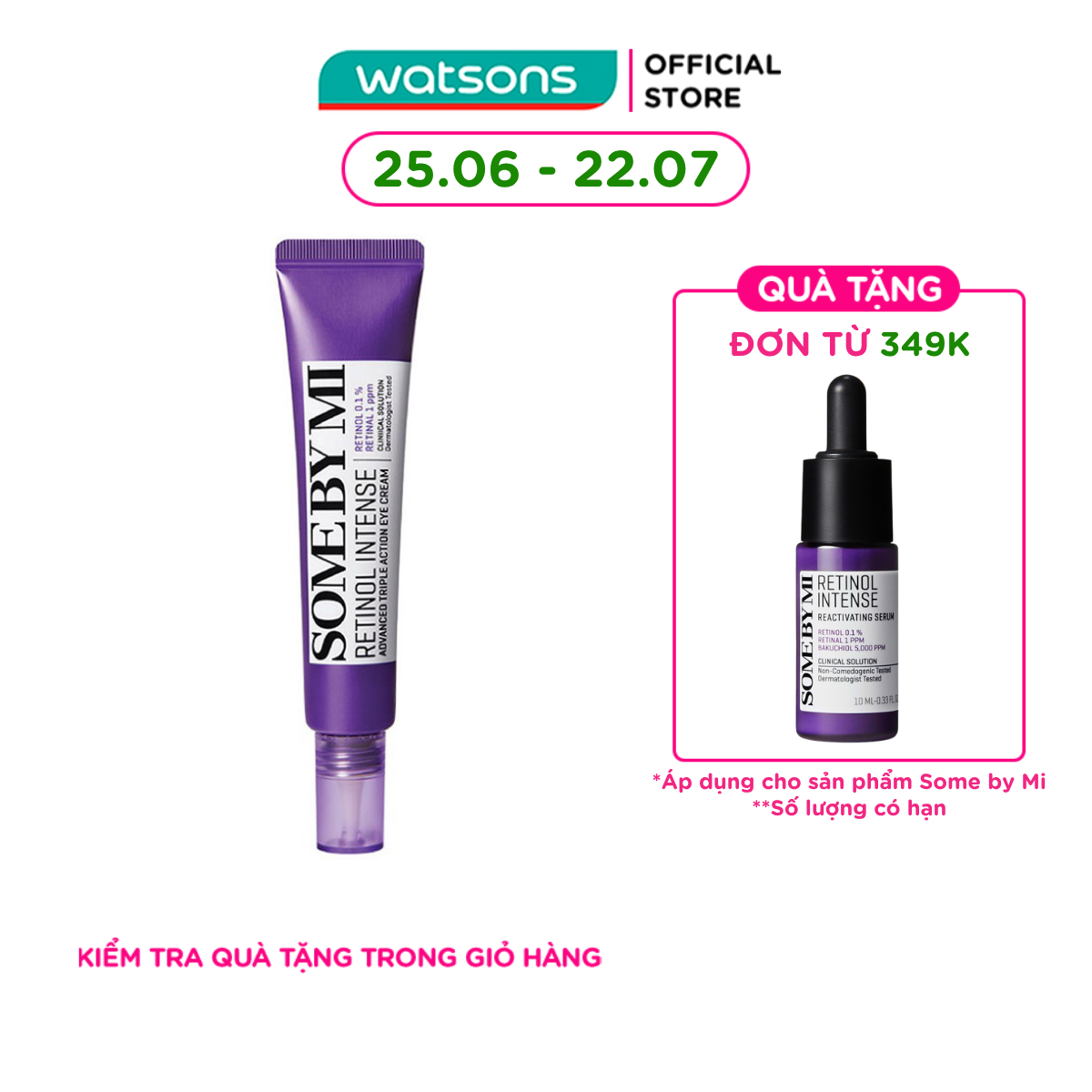 Kem Mắt Some By Mi 0.1% Retinol Intense Advanced Triple Action Eye Cream 30ml