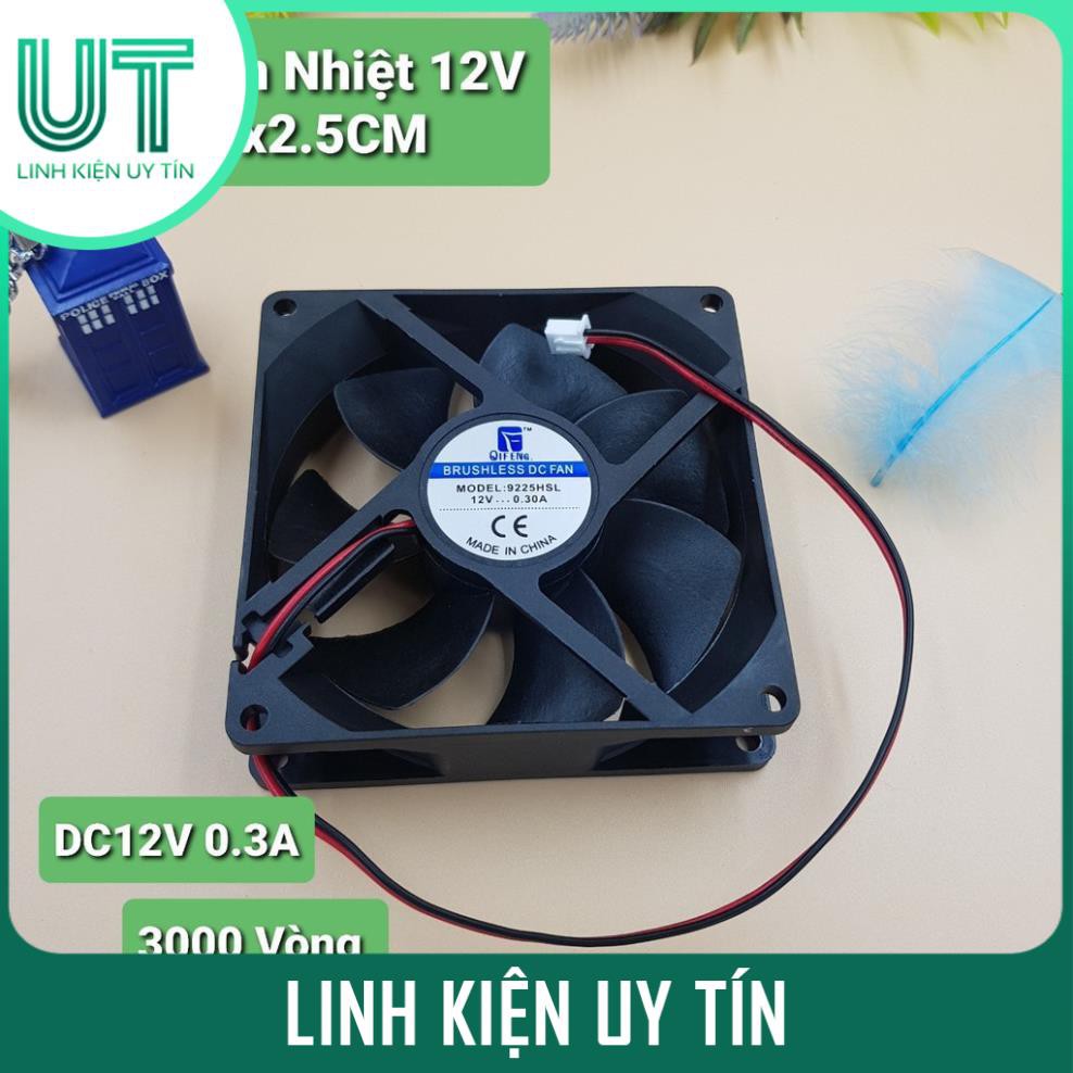 Quạt Tản Nhiệt 12V 9x9x2.5CM Vuông QG9025-12V