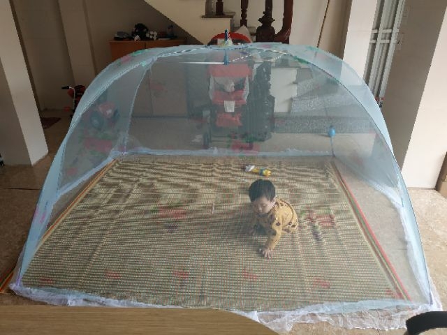 màn rút người lớn 1m8x2m, mùng ngủ xếp gọn