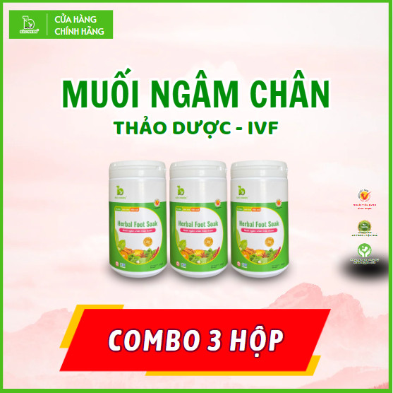Combo 3 muối ngâm chân thảo dược ivf _ klt: 1.500gr