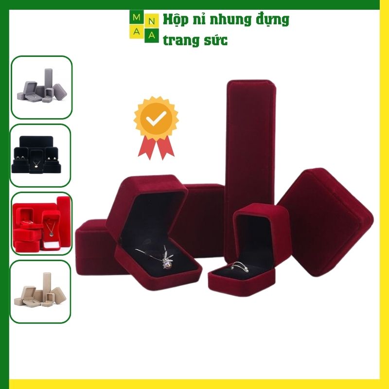 Hộp đựng trang sức cao cấp nhung hộp đựng nhẫn dây chuyên lăc tay hộp đựng nữ trang MANA