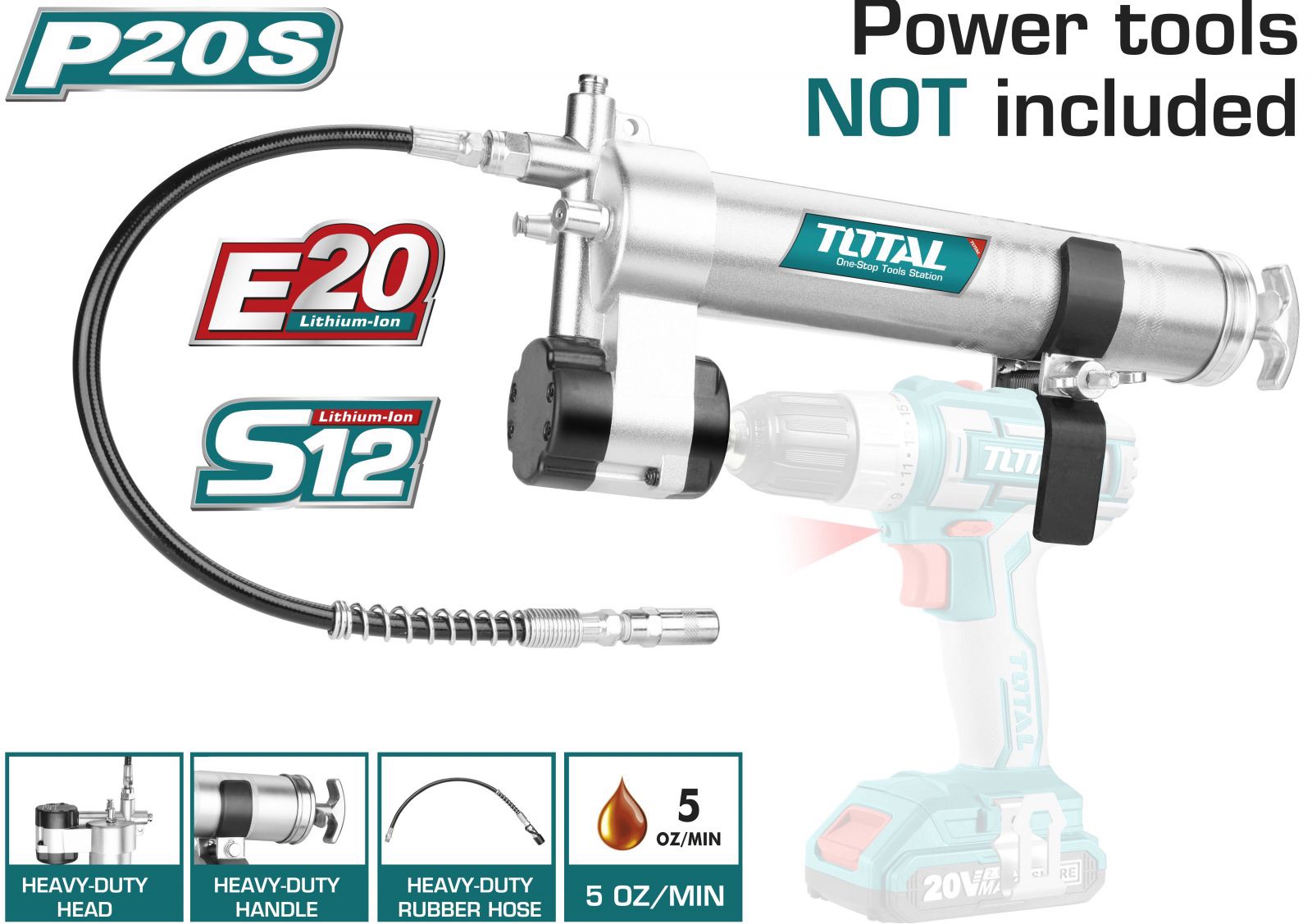 400cc bơm mỡ có giá đỡ total tguli2001