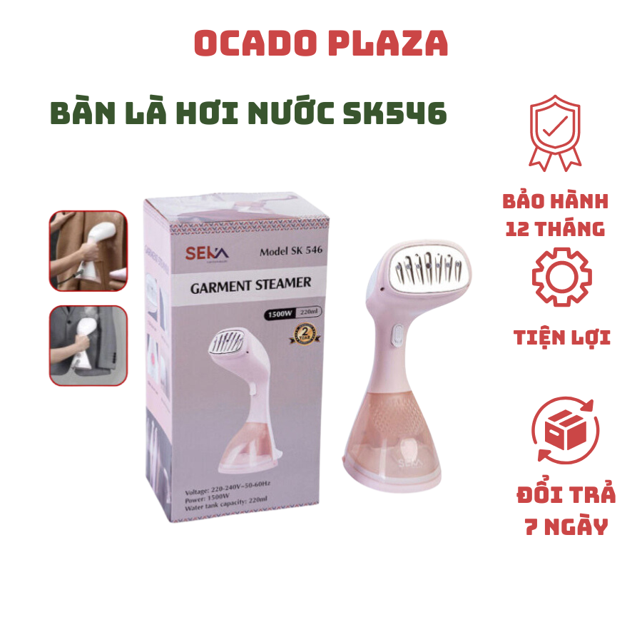 Bàn là hơi nước Seka K546 công suất 1500W làm phẳng quần áo nhanh chóng