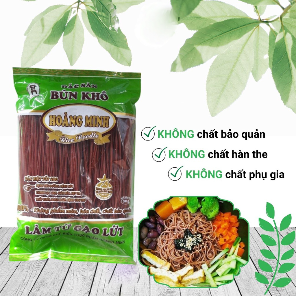 Bún gạo lứt đỏ Hoàng Minh EAT CLEAN 250g-healthy giảm cân cho người ăn kiêng