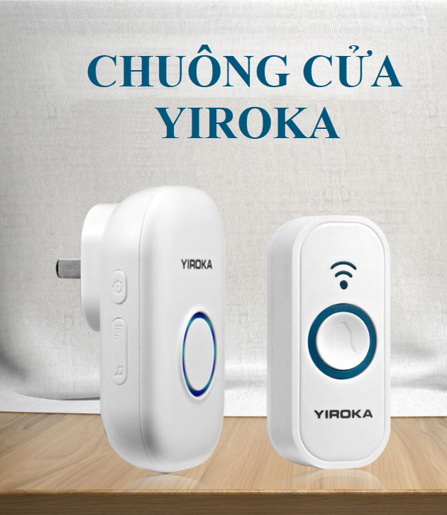 [FREESHIP] Chuông cửa không dây YIROKA, chuông cửa thông minh từ xa mới tiêu chuẩn Châu Âu và Mỹ, chuông cửa không dây, chuông cửa có hình, chuông cửa thông minh, chuông hình, chuông báo khách không dây chuông không dây, chuông điện không dây
