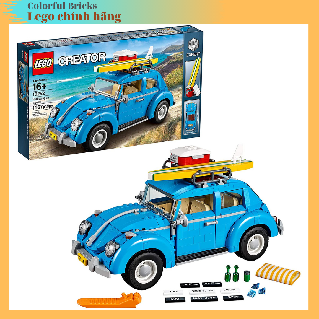 LEGO Creator Expert 10252 - Xe con bọ Volkswagen Beetle màu xanh lam