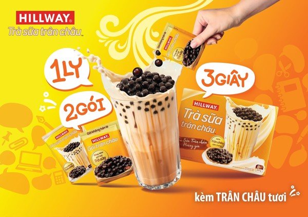 [FREE SHIP 20K CHO ĐƠN TỪ 49K] Trà Sữa Trân Châu Hoàng Gia HILLWAY Kèm Gói Trân Châu Bên Trong 260G