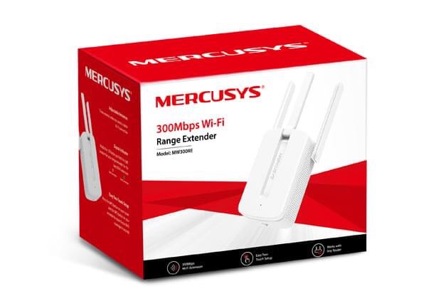 Bộ mở rộng sóng wifi mercusys mw300re 03 râu