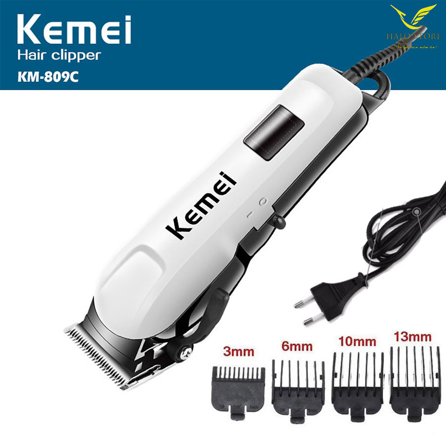 Tông Đơ Cắt Tóc Gia Đình KEMEI 809C Cắm Dây Trực Tiếp Công Suất 12W Cực Mạnh Mẽ