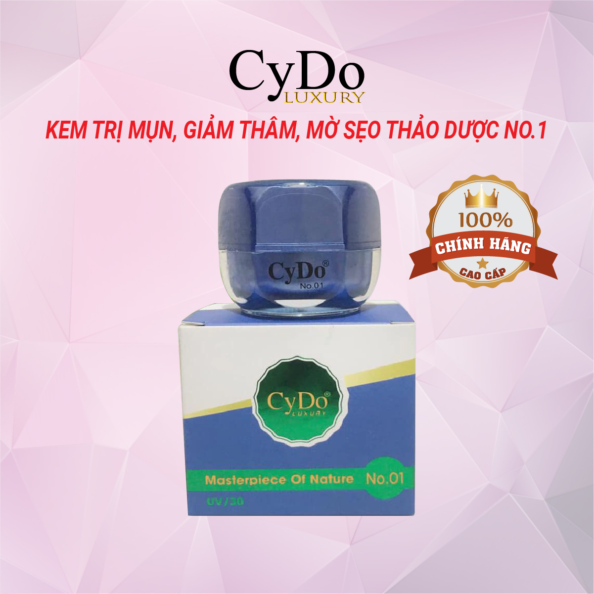 Kem mụn giảm thâm mờ sẹo thảo dược LUXURY No1 12Gram