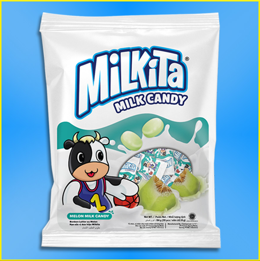 Kẹo Sữa Milkita Vị Dưa Milkita Melon Milk Candy Gói 84g