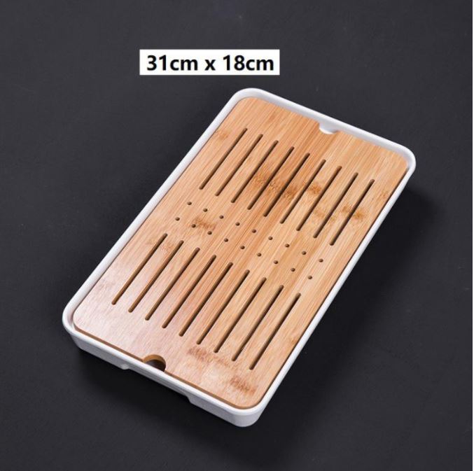 [HCM]Khay Trà Tre- Bàn Trà Gỗ Tre - Khay Trà Đạo Có Khay Đựng Nước Tiện Lợi Cao Cấp - Gỗ Dày Và Thơn