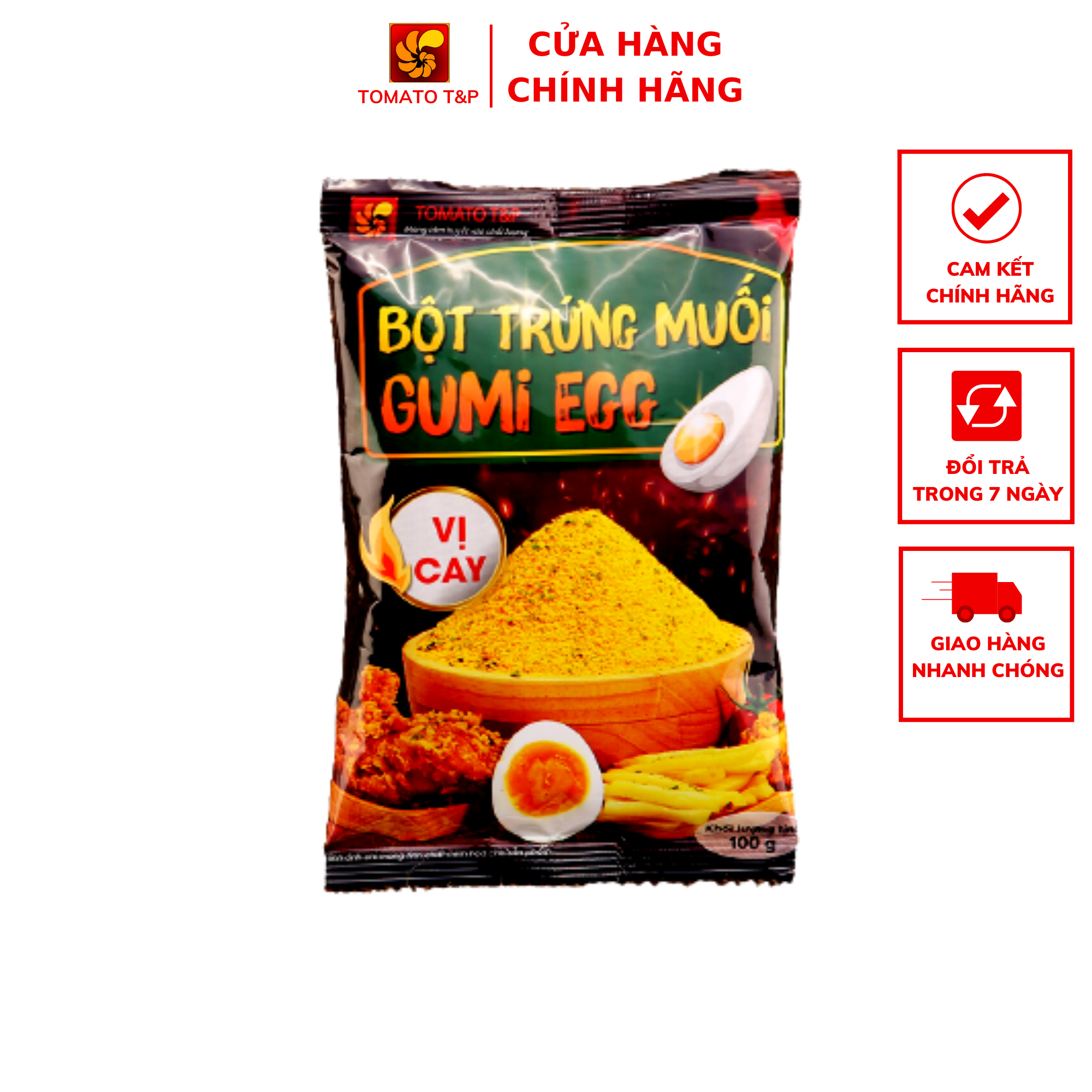 [HCM]Bột trứng muối Gumi Egg vị cay - Gói 100g - Tomato T&P