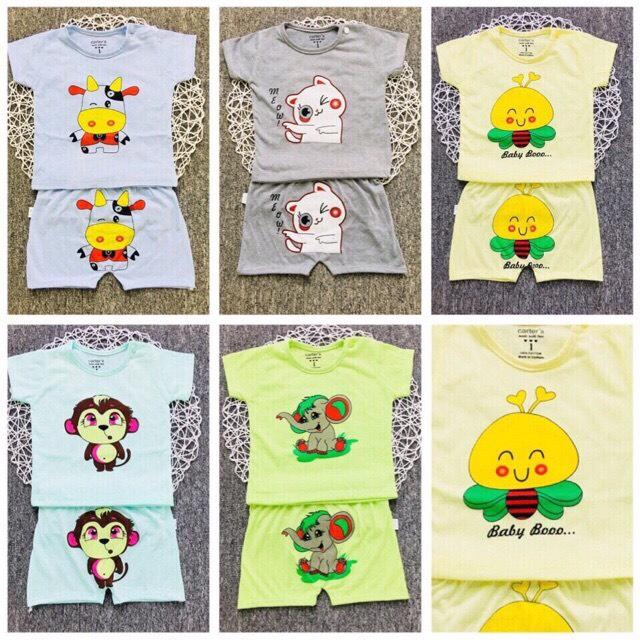 sét 5 bộ cộc tay cotton hình con ong cho bé