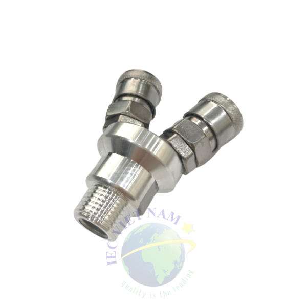 Khớp nối nhanh khí nén 2 chạc smv