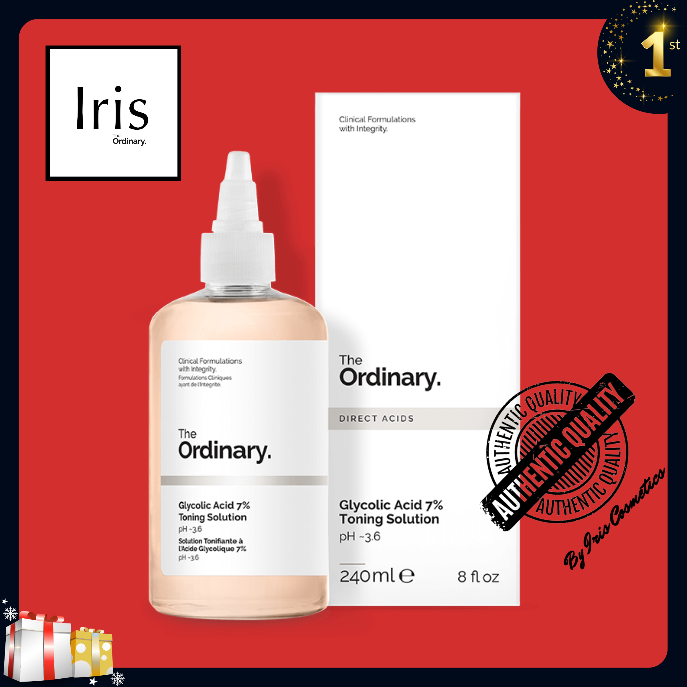 Toner tẩy da chết - Glycolic Acid 7% Toning Solution – The Ordinary.