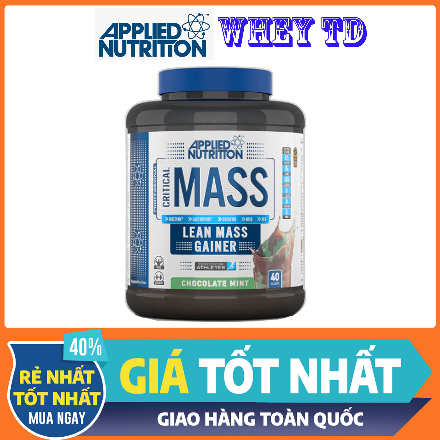 Sữa tăng cân Critical Mass Gainz 2
