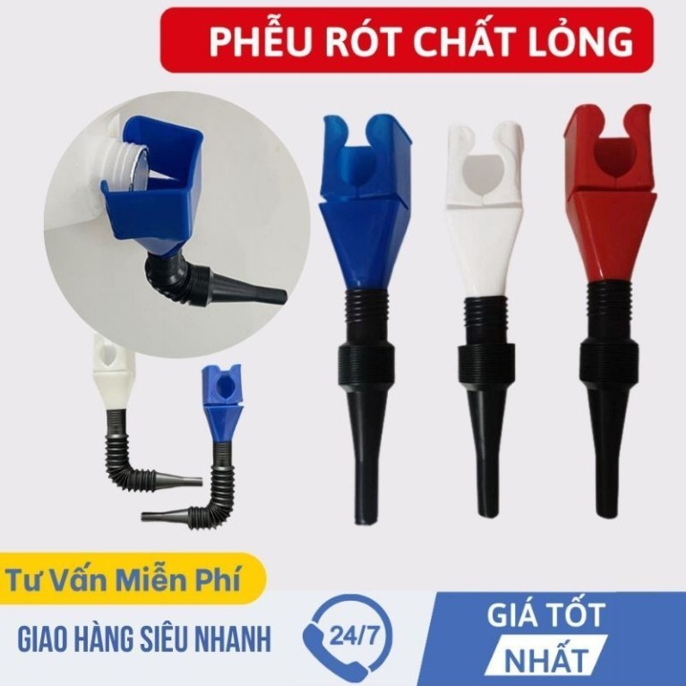 PHỄU CHÂM DẦU NHỚT Ô TÔ XE MÁY COMBO 1 CẶP, PHỄU RÓT CHẤT LỎNG NHỰA PP CHỐNG ĐỔ TRÀN MÀU NGẪU NHIÊN