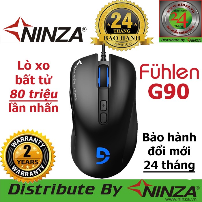 Chuột gaming Fuhlen G90 chính hãng, Lò xo Bất Tử 80 triệu click