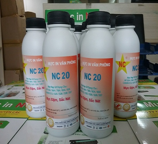 2 chai mực nạp cho hộp zin 85a in Đậm, HP 35a, 83a, 36a, 78a, 79a, Canon 312, 325, 326, 328. Bình, hủ mực bơm, đổ cho hộp mực máy in zin chính hãng, TL 80gr
