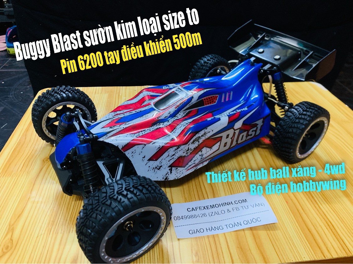 Xe điều khiển Buggy Blast tốc độ cao sườn kim loại Pin 6200 tay điều khiển nâng cấp 500m
