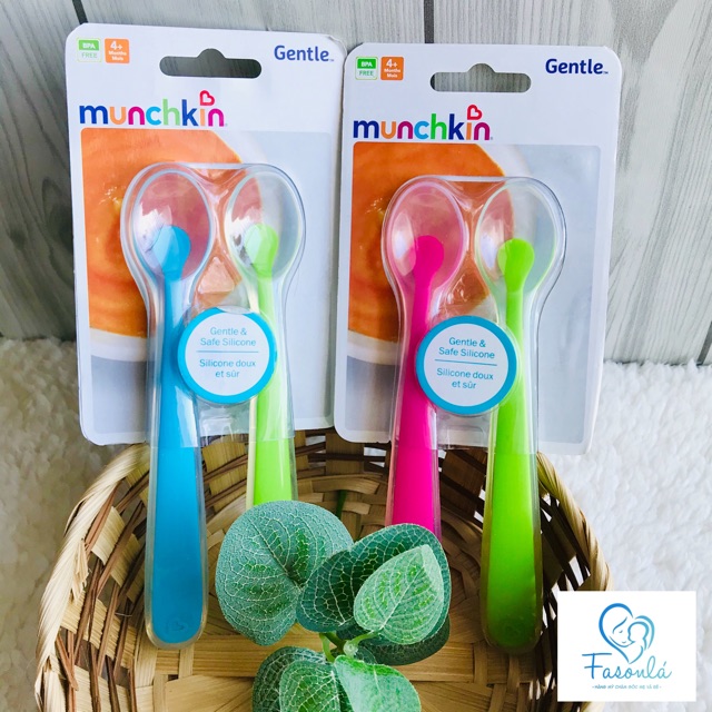 [HCM]Set 2 Thìa Silicon Munchkin ( Hàng Mỹ)