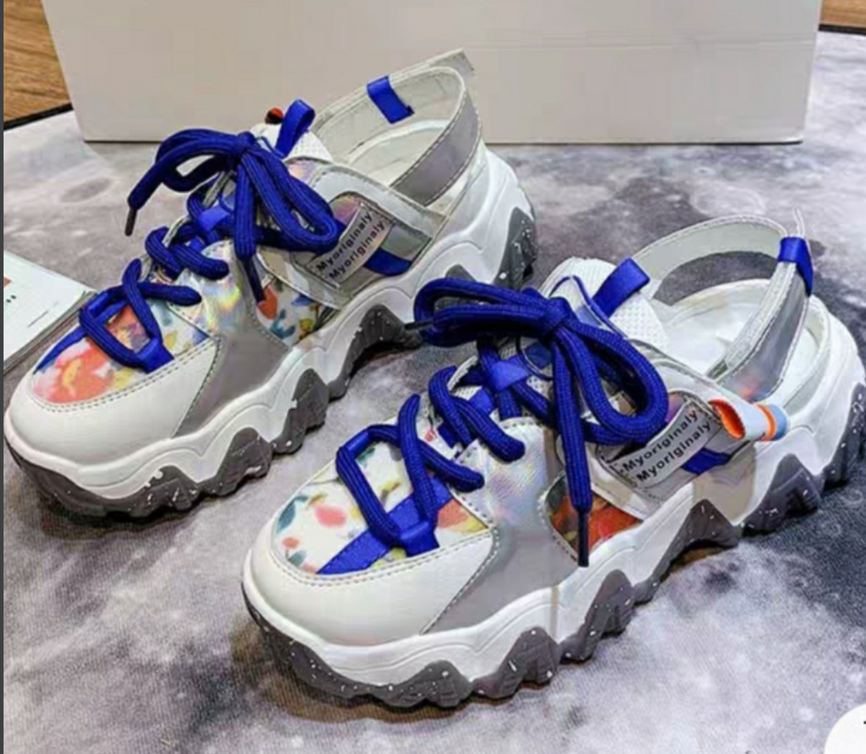 [Ảnh thật]Giày Sục thể thao vẩy sơn quai sau sandal mới(shop khanh an)