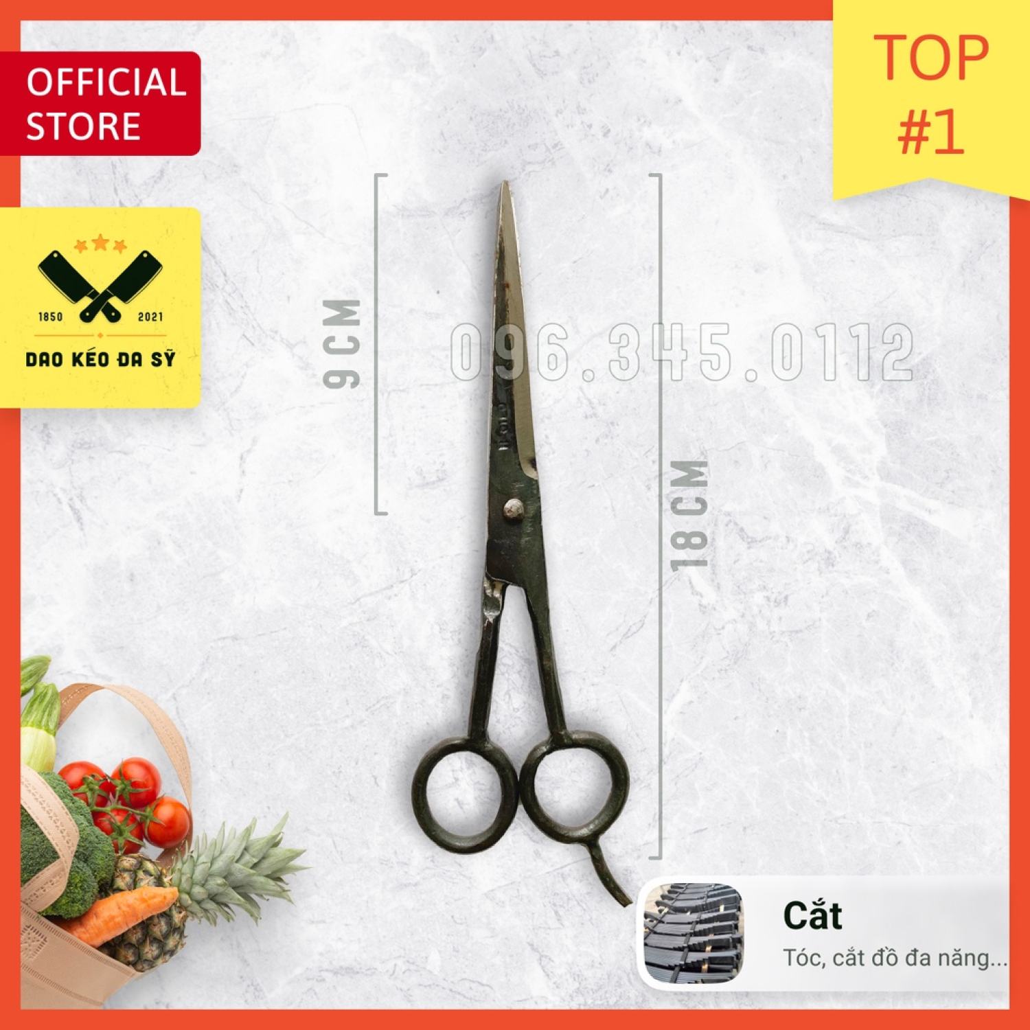 Kéo cắt tóc, cắt đồ đa năng - kéo đa sỹ - 100% nhíp xe siêu sắc