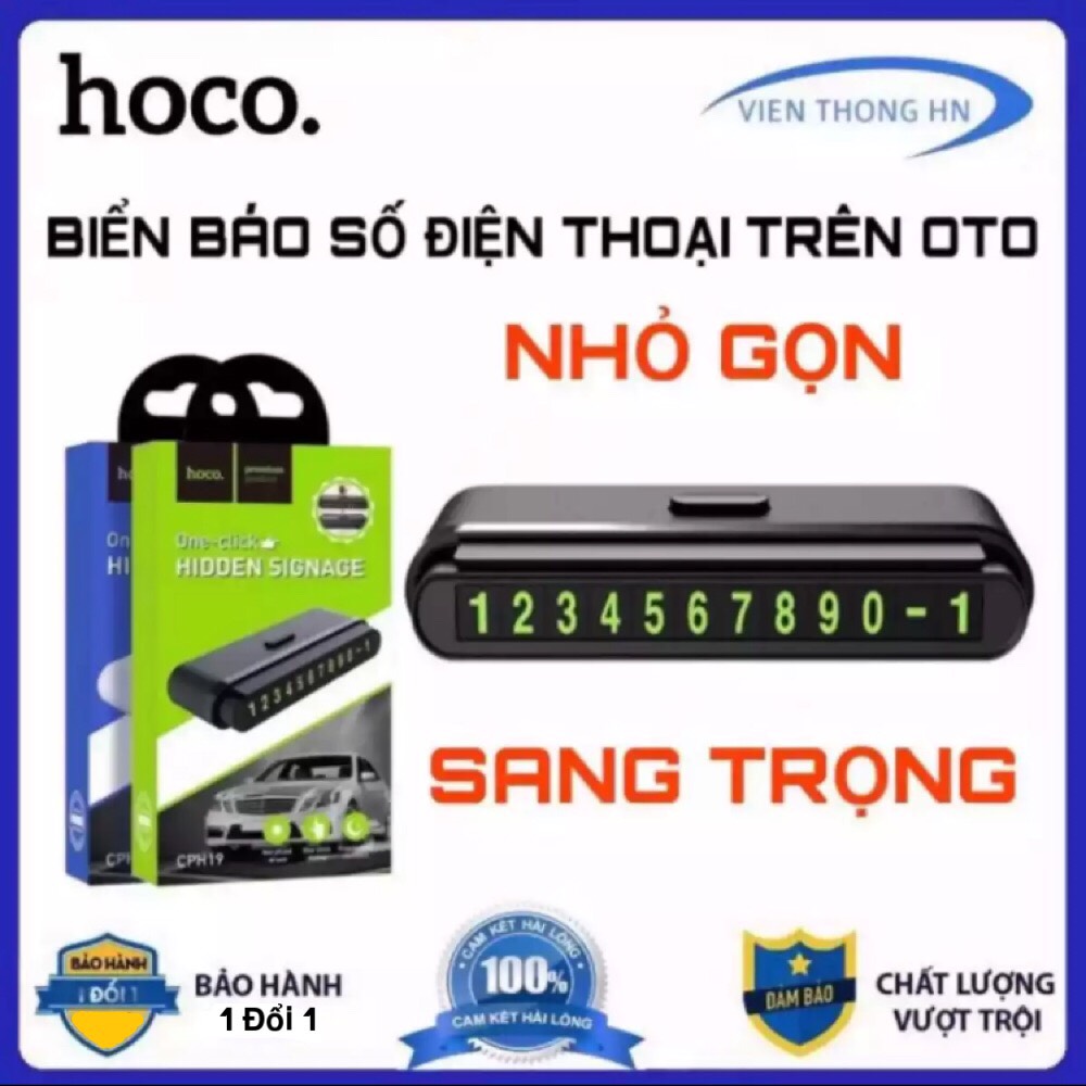 Biển báo số điện thoại trên ô tô hoco cph19