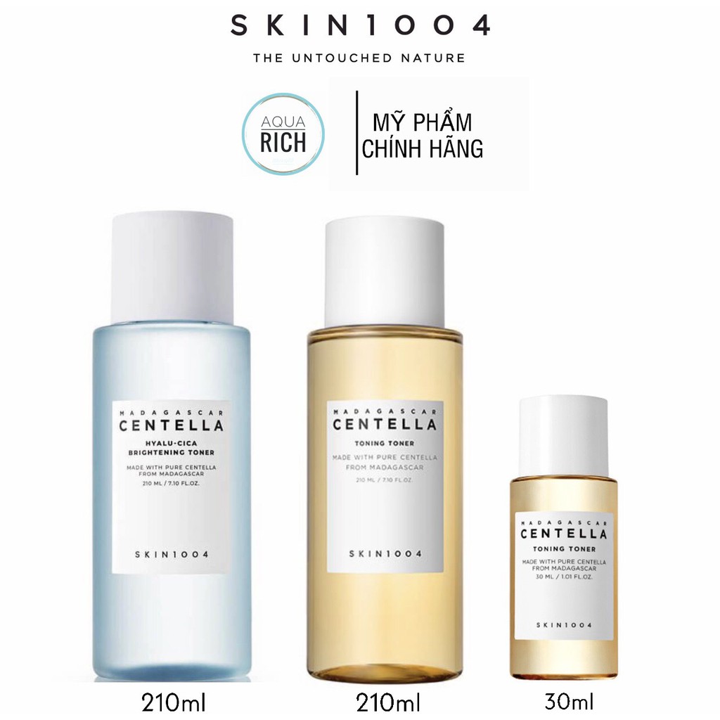 Nước Hoa Hồng Rau Má Madagascar Centella Toner Skin1004 Giúp Cân Bằng, Dưỡng Trắng Da Chiết Xuất Rau Má