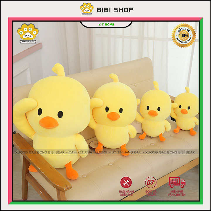 Vịt bông cute - thú bông cao cấp - chiều cao 30cm