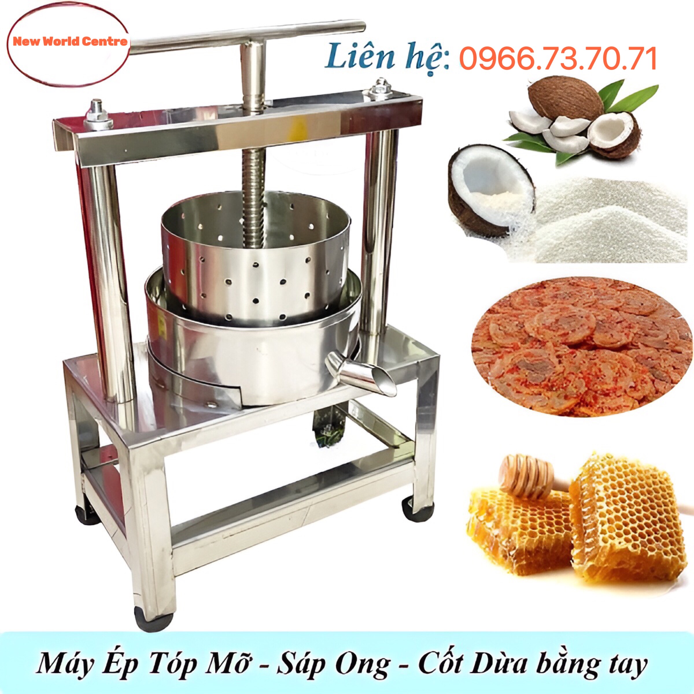 Máy vắt nước cốt dừa mini inox 100% sáng bóng, ko gỉ sét, vắt ép nước cốt dừa, tóp mỡ, tinh dầu nghệ, bã cà phê, sử dụng đơn giản, vắt nhanh, tỉ lệ vắt kiệt nước đến 90%, thích hợp dùng trong bếp gia đình, quán ăn.