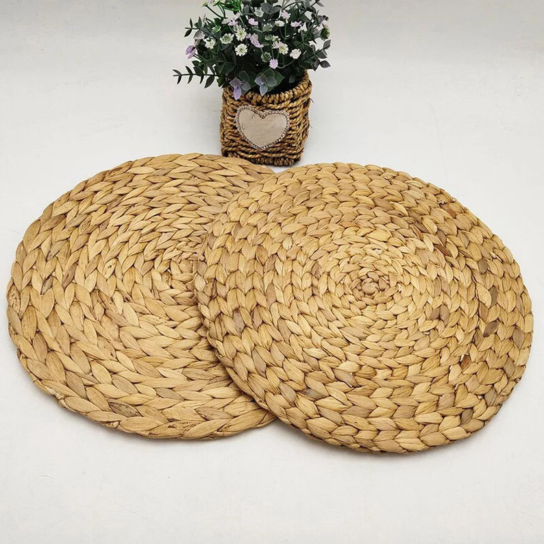 [ HÀNG VIỆT NAM ] Tấm lót bàn ăn, decor bằng lục bình vintage -  Đĩa bèo thủ công - Lót Lục Bình , Lót ly / Lót Đĩa / bàn ăn - Phụ kiện decor chụp ảnh - Thảm cói - Thảm lục bình - Tấm lót bèo tròn  - Da dạng kích thước