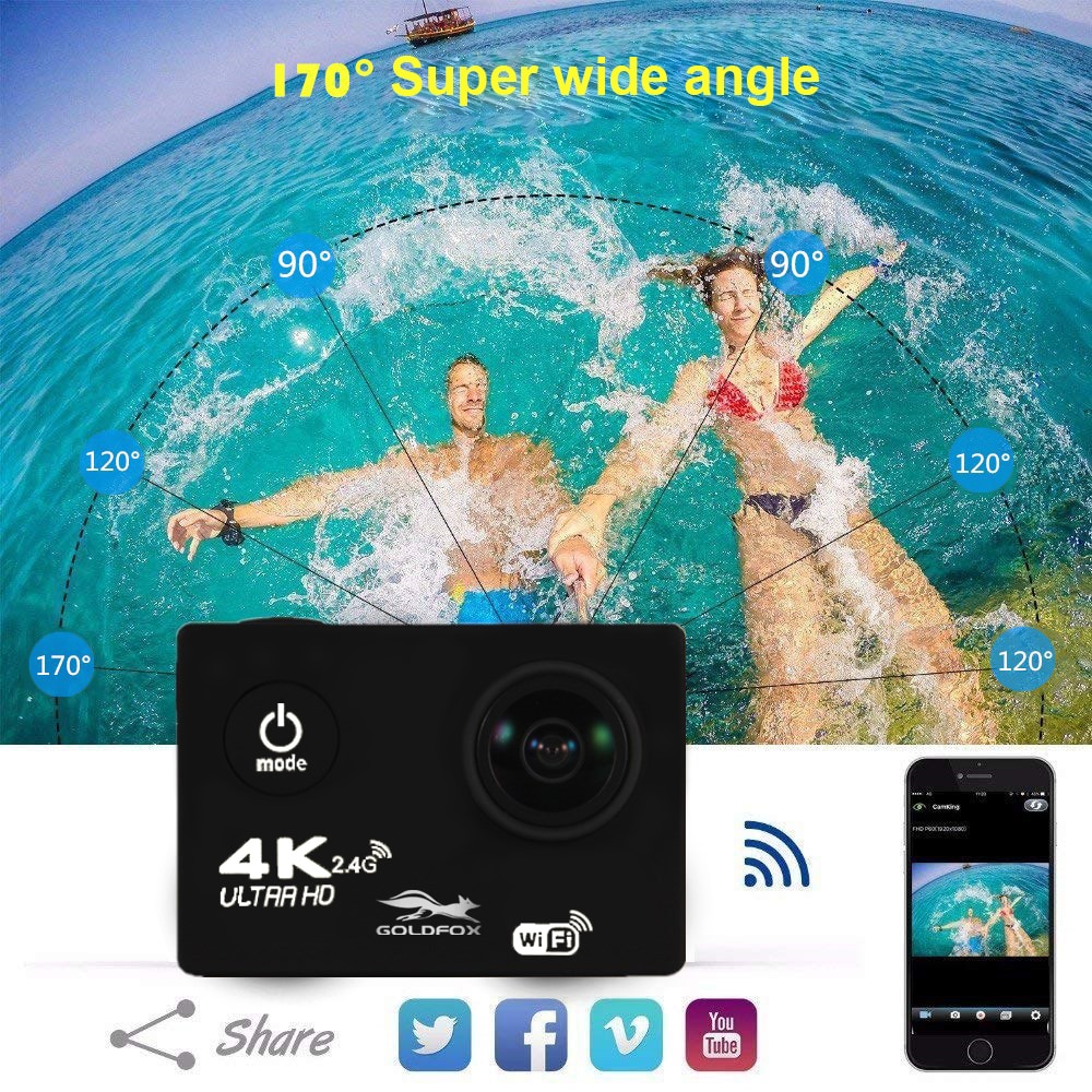 Camera hành trình 4K, Camera Hành Trình 1080 Sports, Camera 4K Ultra HD hành trình xe máy Camera phượt thể thao, CHỐNG NƯỚC, Chống Rung Lấy Nét Tự Động, BH 1 Đổi 1 trong vòng 12 tháng.