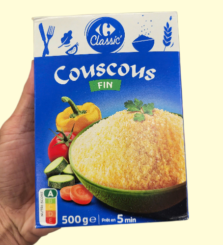 (hộp giấy 500g) HẠT LÚA MÌ CỨNG CLASSIC CARREFOUR CousCous