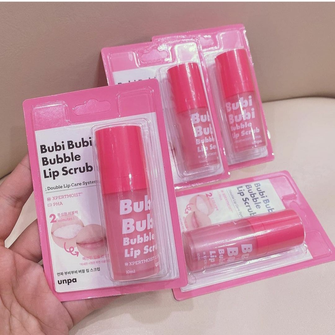 Tẩy tế bào chết môi Bubi Bubi - tẩy tế bào chết môi sủi bọt Bubi Bubi