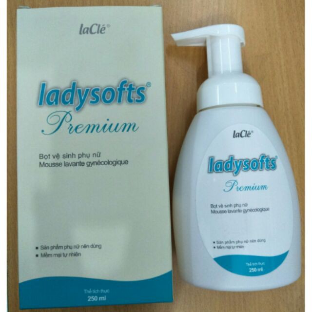 Dung dịch vệ sinh phụ nữ dạng bọt ladysoft premium xanh 250ml