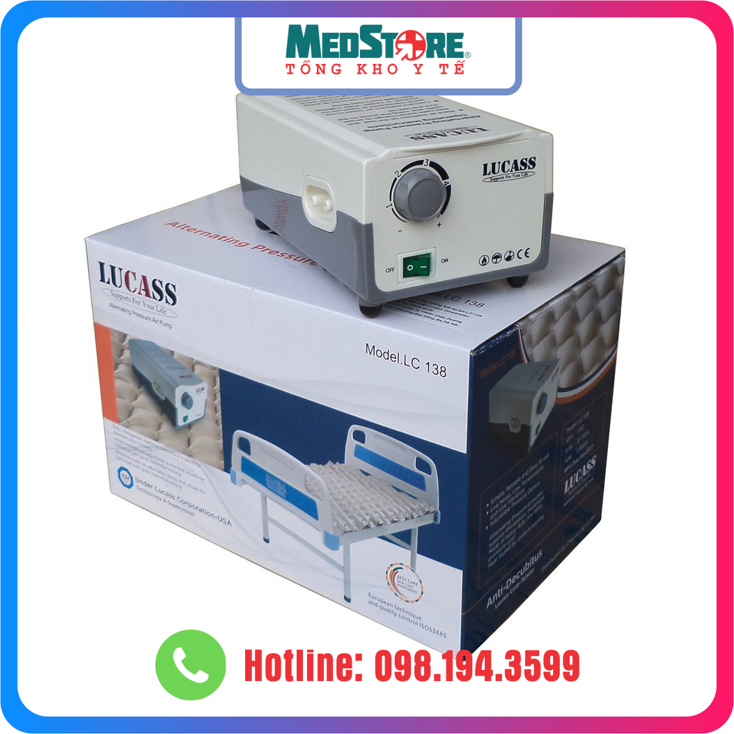 Đệm Hơi - Nệm Hơi Chống Loét Lucass LC-138 - Dành cho người Già, người Bệnh nằm lâu ngày - TBYT Medstore - LC138