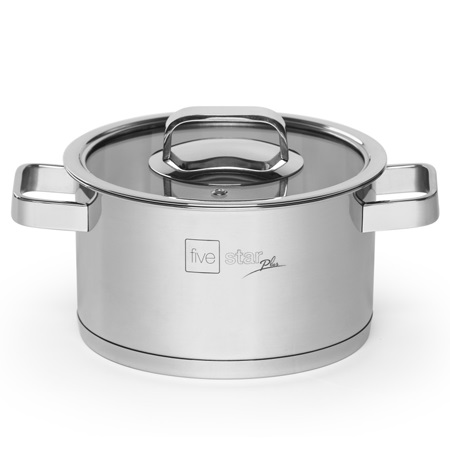 [HCM] - Điện máy AKYO - NỒI INOX 304 3 ĐÁY ROMAN FIVESTAR NẮP KÍNH - 18CM