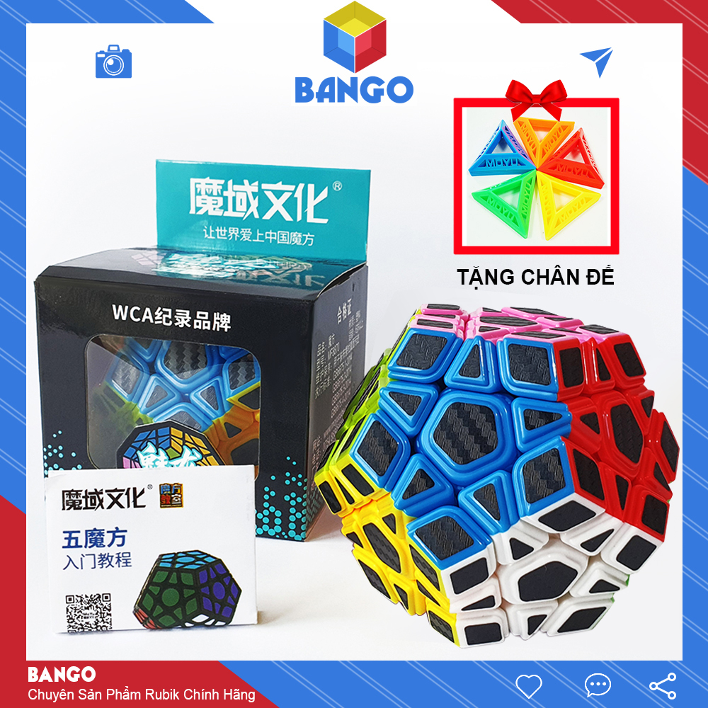 Rubik Megaminx Biến Thể Carbon Moyu Meilong 12 Mặt Giá Rẻ Magic Cube Đồ Chơi Thông Minh Rubic BANGO RC09