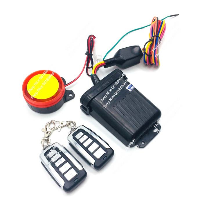 Bộ khóa chống trộm xe máy điều khiển 5 nút giá 1 bộ