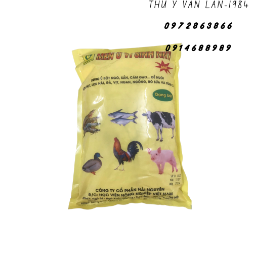 Men vi sinh ủ thức ăn chăn nuôi NN1/ men vi sinh NN1 1kg dùng ủ ngô, sắn, cám gạo cho lợn, gà, vịt