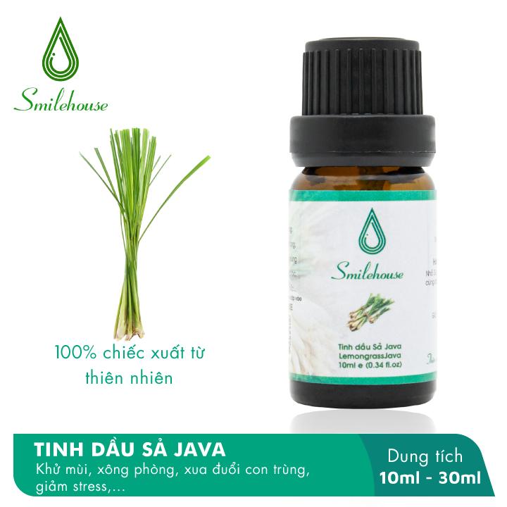 Tinh Dầu Thiên Nhiên Sả Java Smilehouse, thơm phòng, khử mùi hôi, giảm căng thẳng, xuôi đuổi côn trùng