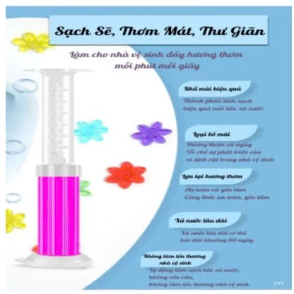 Gel khử mùi bồn cầu nhà vệ sinh hoa thơm khử trùng toilet
